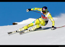 Aksel Lund Svindal lors de la descente du Lauberhorn