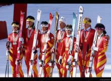 Les médaillés suisses des championnats du monde de ski de Crans-Montana. (1987)