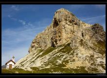 Cappella degli Alpini et les Tre Cime di Lavaredo