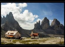 Refuge Locatelli et les Tre Cime di Lavaredo