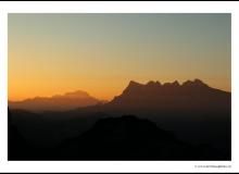 Lever de soleil sur les Dents du Midi