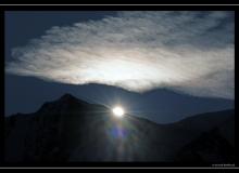 Le ver de soleil sur les Alpes