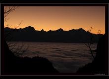 Les Alpes vaudoises au lever du soleil
