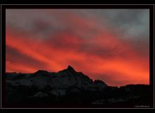 Le ver de soleil sur les Alpes vaudoises