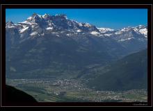 Le Chablais et les Dents du Midi, vus du col de Tompey