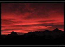 Lever de soleil sur les Alpes vaudoises