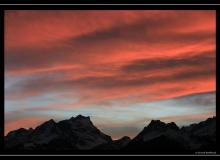 Lever de soleil sur les Alpes vaudoises