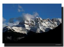 Les Dents du Midi vue de la plaine du Rh™ne