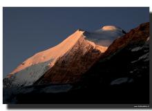 Le Bishorn, vue de la cabane Turtmann