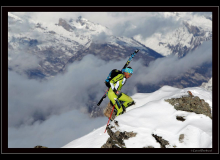 FLORENT TROILLET SUR L'ARETE DU ROGNEUX