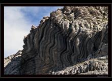 Plissement rocheux au col de Bossetan